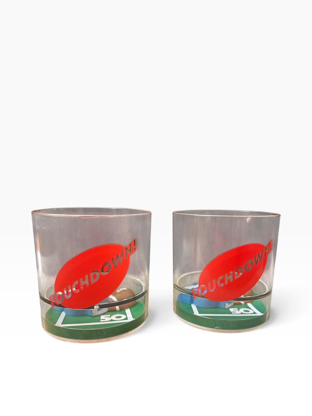 Avon Touchdown Football Plastic Tumblers